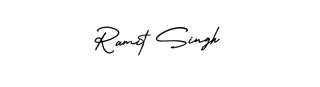 How to make Ramit Singh signature? AmerikaSignatureDemo-Regular is a professional autograph style. Create handwritten signature for Ramit Singh name. Ramit Singh signature style 3 images and pictures png