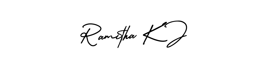 Make a beautiful signature design for name Ramitha K J. Use this online signature maker to create a handwritten signature for free. Ramitha K J signature style 3 images and pictures png