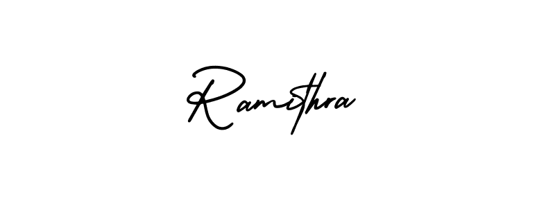 Use a signature maker to create a handwritten signature online. With this signature software, you can design (AmerikaSignatureDemo-Regular) your own signature for name Ramithra. Ramithra signature style 3 images and pictures png