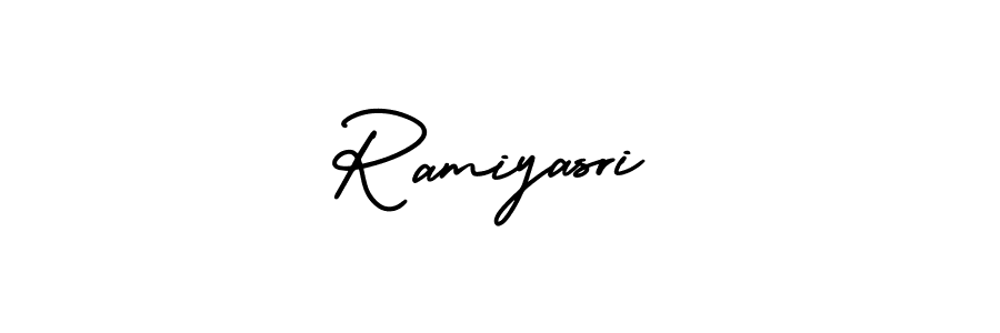 This is the best signature style for the Ramiyasri name. Also you like these signature font (AmerikaSignatureDemo-Regular). Mix name signature. Ramiyasri signature style 3 images and pictures png