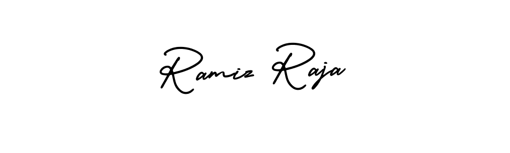 Design your own signature with our free online signature maker. With this signature software, you can create a handwritten (AmerikaSignatureDemo-Regular) signature for name Ramiz Raja. Ramiz Raja signature style 3 images and pictures png