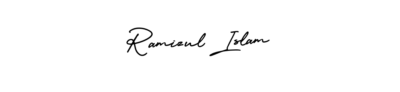Create a beautiful signature design for name Ramizul Islam. With this signature (AmerikaSignatureDemo-Regular) fonts, you can make a handwritten signature for free. Ramizul Islam signature style 3 images and pictures png