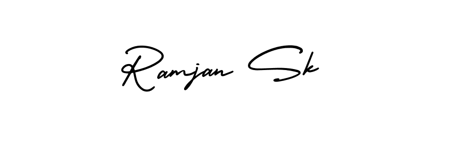 Also You can easily find your signature by using the search form. We will create Ramjan Sk name handwritten signature images for you free of cost using AmerikaSignatureDemo-Regular sign style. Ramjan Sk signature style 3 images and pictures png