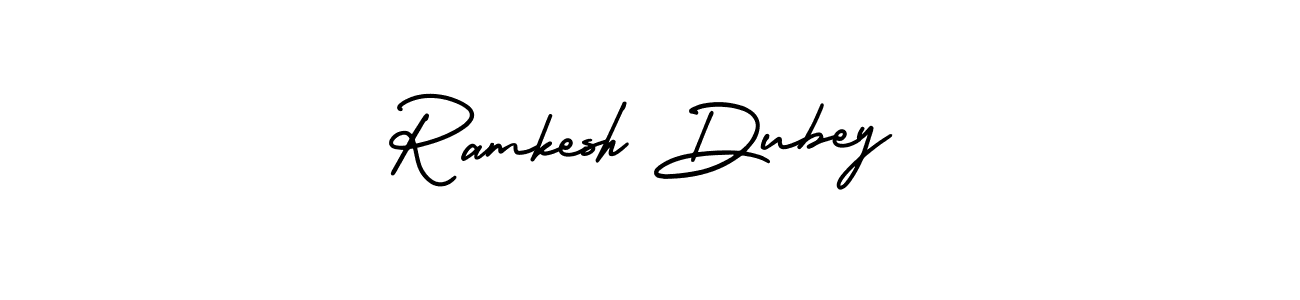 AmerikaSignatureDemo-Regular is a professional signature style that is perfect for those who want to add a touch of class to their signature. It is also a great choice for those who want to make their signature more unique. Get Ramkesh Dubey name to fancy signature for free. Ramkesh Dubey signature style 3 images and pictures png