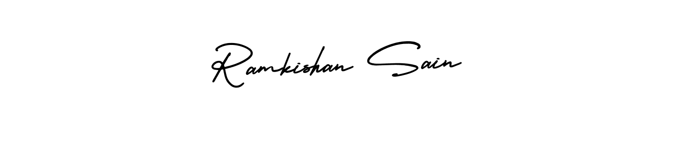 Create a beautiful signature design for name Ramkishan Sain. With this signature (AmerikaSignatureDemo-Regular) fonts, you can make a handwritten signature for free. Ramkishan Sain signature style 3 images and pictures png