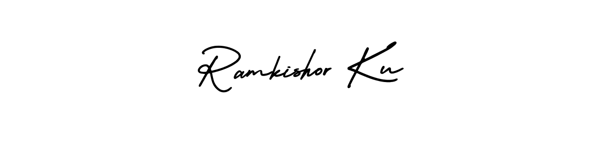 Ramkishor Ku stylish signature style. Best Handwritten Sign (AmerikaSignatureDemo-Regular) for my name. Handwritten Signature Collection Ideas for my name Ramkishor Ku. Ramkishor Ku signature style 3 images and pictures png