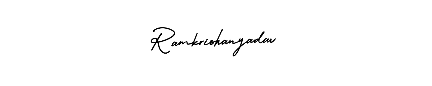 Make a beautiful signature design for name Ramkrishanyadav. With this signature (AmerikaSignatureDemo-Regular) style, you can create a handwritten signature for free. Ramkrishanyadav signature style 3 images and pictures png
