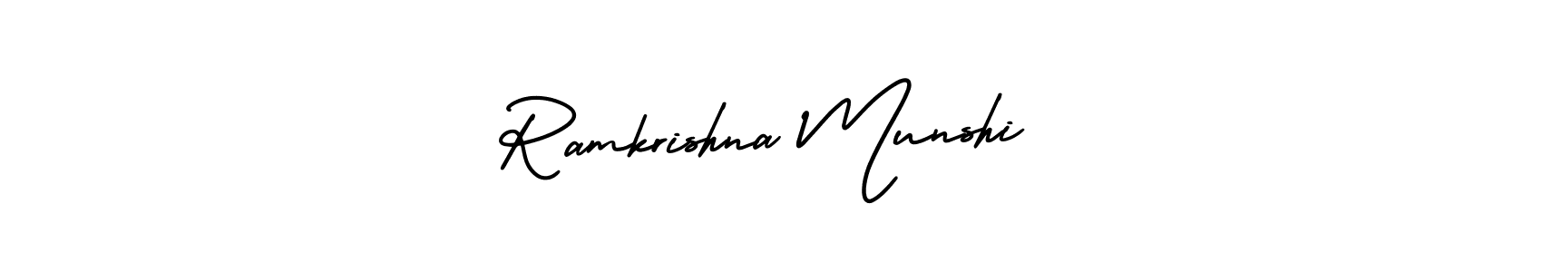 Use a signature maker to create a handwritten signature online. With this signature software, you can design (AmerikaSignatureDemo-Regular) your own signature for name Ramkrishna Munshi. Ramkrishna Munshi signature style 3 images and pictures png