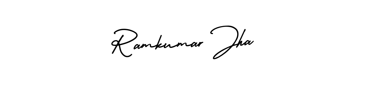 Make a beautiful signature design for name Ramkumar Jha. With this signature (AmerikaSignatureDemo-Regular) style, you can create a handwritten signature for free. Ramkumar Jha signature style 3 images and pictures png