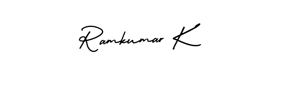 if you are searching for the best signature style for your name Ramkumar K. so please give up your signature search. here we have designed multiple signature styles  using AmerikaSignatureDemo-Regular. Ramkumar K signature style 3 images and pictures png