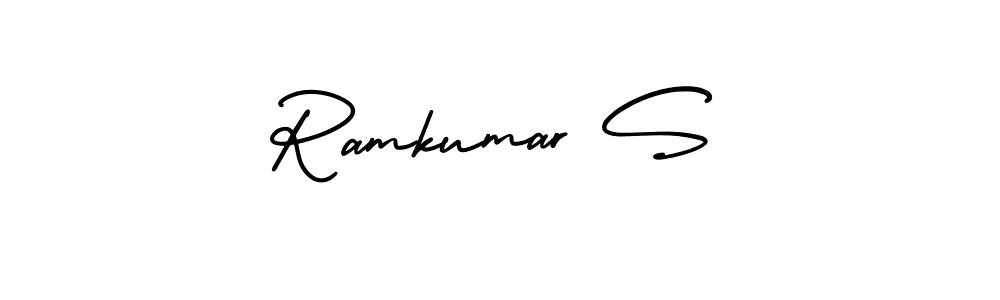 if you are searching for the best signature style for your name Ramkumar S. so please give up your signature search. here we have designed multiple signature styles  using AmerikaSignatureDemo-Regular. Ramkumar S signature style 3 images and pictures png