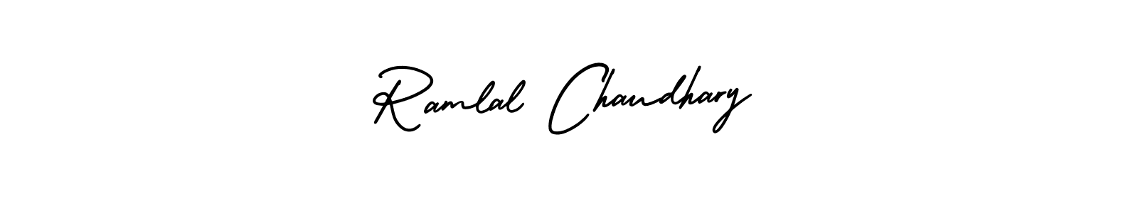 How to make Ramlal Chaudhary name signature. Use AmerikaSignatureDemo-Regular style for creating short signs online. This is the latest handwritten sign. Ramlal Chaudhary signature style 3 images and pictures png