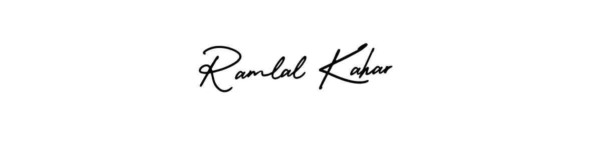 Similarly AmerikaSignatureDemo-Regular is the best handwritten signature design. Signature creator online .You can use it as an online autograph creator for name Ramlal Kahar. Ramlal Kahar signature style 3 images and pictures png