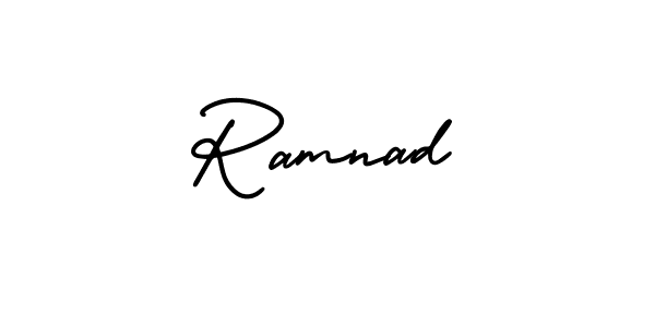 Use a signature maker to create a handwritten signature online. With this signature software, you can design (AmerikaSignatureDemo-Regular) your own signature for name Ramnad. Ramnad signature style 3 images and pictures png