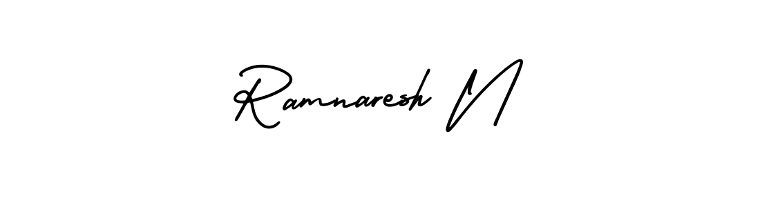 Also we have Ramnaresh N name is the best signature style. Create professional handwritten signature collection using AmerikaSignatureDemo-Regular autograph style. Ramnaresh N signature style 3 images and pictures png
