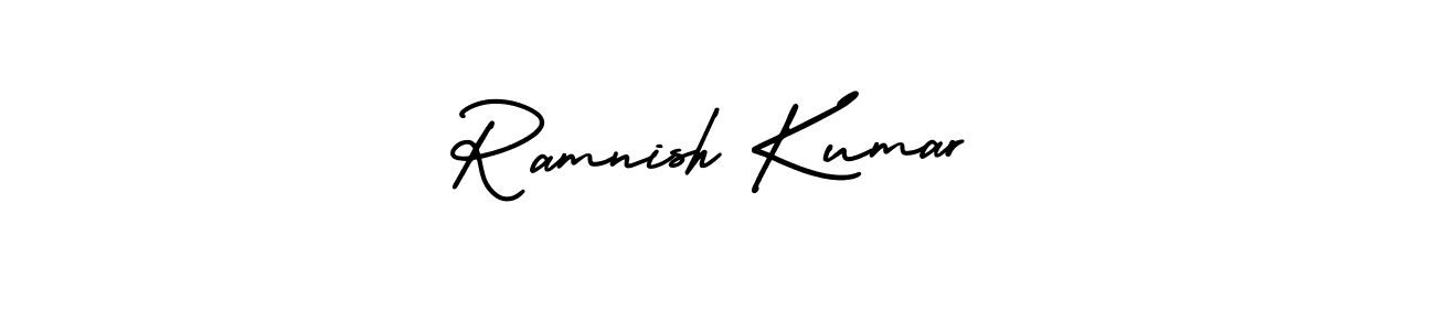 if you are searching for the best signature style for your name Ramnish Kumar. so please give up your signature search. here we have designed multiple signature styles  using AmerikaSignatureDemo-Regular. Ramnish Kumar signature style 3 images and pictures png