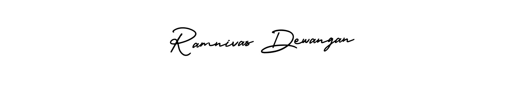 The best way (AmerikaSignatureDemo-Regular) to make a short signature is to pick only two or three words in your name. The name Ramnivas Dewangan include a total of six letters. For converting this name. Ramnivas Dewangan signature style 3 images and pictures png