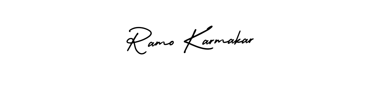 Also You can easily find your signature by using the search form. We will create Ramo Karmakar name handwritten signature images for you free of cost using AmerikaSignatureDemo-Regular sign style. Ramo Karmakar signature style 3 images and pictures png