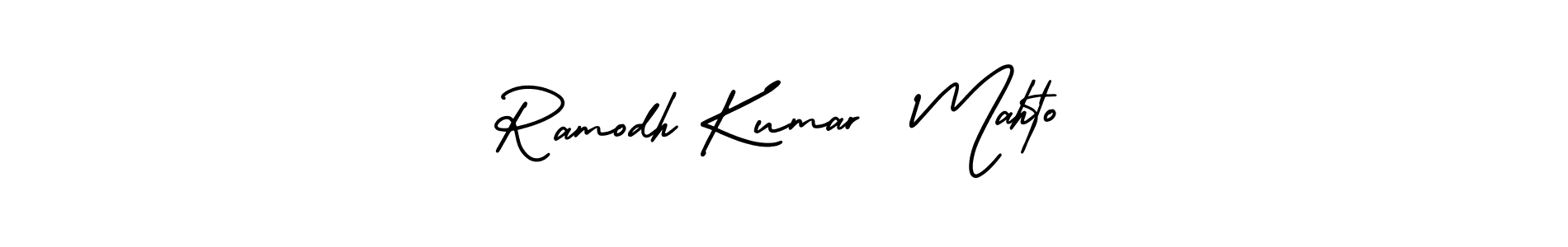 It looks lik you need a new signature style for name Ramodh Kumar  Mahto. Design unique handwritten (AmerikaSignatureDemo-Regular) signature with our free signature maker in just a few clicks. Ramodh Kumar  Mahto signature style 3 images and pictures png