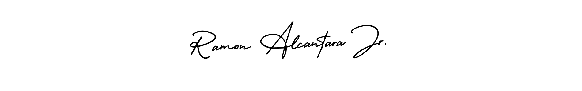 if you are searching for the best signature style for your name Ramon Alcantara Jr.. so please give up your signature search. here we have designed multiple signature styles  using AmerikaSignatureDemo-Regular. Ramon Alcantara Jr. signature style 3 images and pictures png