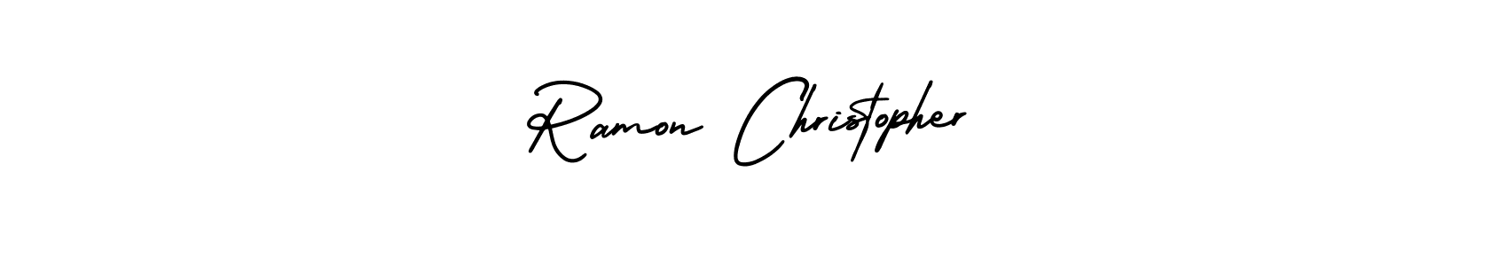 Similarly AmerikaSignatureDemo-Regular is the best handwritten signature design. Signature creator online .You can use it as an online autograph creator for name Ramon Christopher. Ramon Christopher signature style 3 images and pictures png
