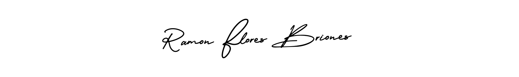 The best way (AmerikaSignatureDemo-Regular) to make a short signature is to pick only two or three words in your name. The name Ramon Flores Briones include a total of six letters. For converting this name. Ramon Flores Briones signature style 3 images and pictures png