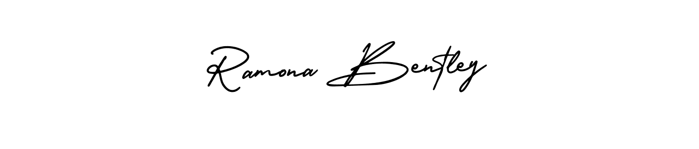 Make a beautiful signature design for name Ramona Bentley. With this signature (AmerikaSignatureDemo-Regular) style, you can create a handwritten signature for free. Ramona Bentley signature style 3 images and pictures png