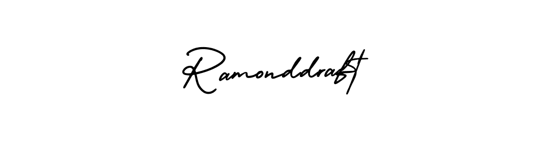 The best way (AmerikaSignatureDemo-Regular) to make a short signature is to pick only two or three words in your name. The name Ramonddraft include a total of six letters. For converting this name. Ramonddraft signature style 3 images and pictures png