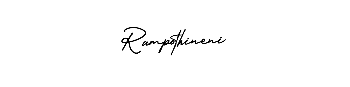 if you are searching for the best signature style for your name Rampothineni. so please give up your signature search. here we have designed multiple signature styles  using AmerikaSignatureDemo-Regular. Rampothineni signature style 3 images and pictures png