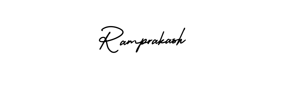 You should practise on your own different ways (AmerikaSignatureDemo-Regular) to write your name (Ramprakash) in signature. don't let someone else do it for you. Ramprakash signature style 3 images and pictures png