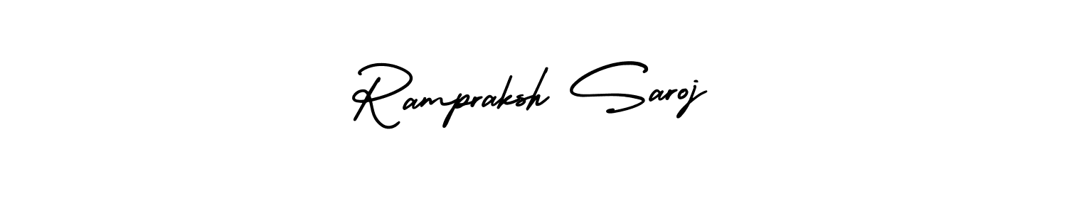 How to make Rampraksh Saroj signature? AmerikaSignatureDemo-Regular is a professional autograph style. Create handwritten signature for Rampraksh Saroj name. Rampraksh Saroj signature style 3 images and pictures png