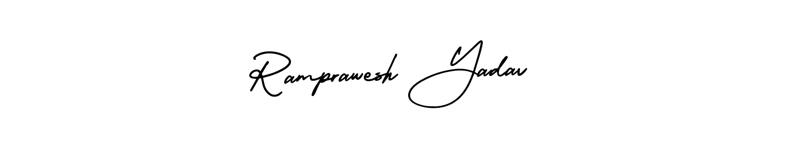 Also You can easily find your signature by using the search form. We will create Ramprawesh Yadav name handwritten signature images for you free of cost using AmerikaSignatureDemo-Regular sign style. Ramprawesh Yadav signature style 3 images and pictures png
