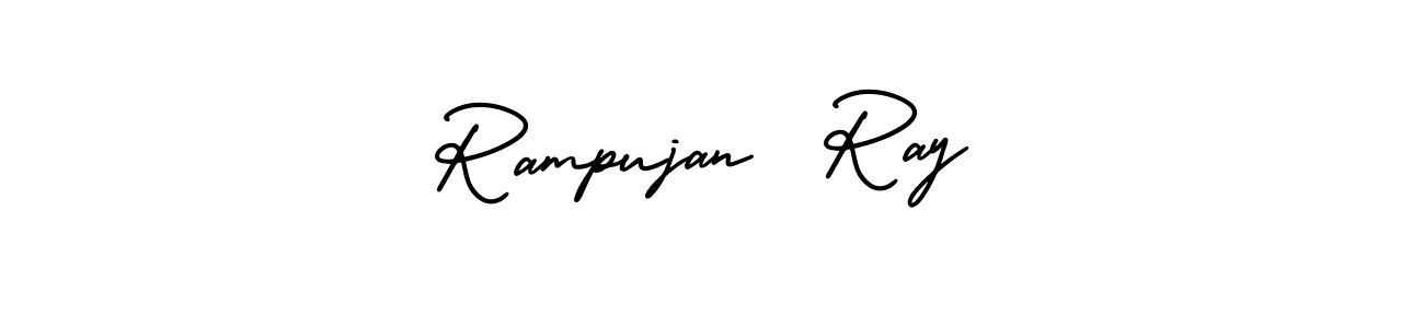 Rampujan  Ray stylish signature style. Best Handwritten Sign (AmerikaSignatureDemo-Regular) for my name. Handwritten Signature Collection Ideas for my name Rampujan  Ray. Rampujan  Ray signature style 3 images and pictures png