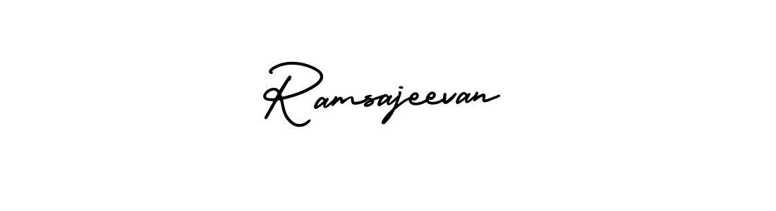 Use a signature maker to create a handwritten signature online. With this signature software, you can design (AmerikaSignatureDemo-Regular) your own signature for name Ramsajeevan. Ramsajeevan signature style 3 images and pictures png