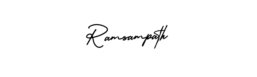 It looks lik you need a new signature style for name Ramsampath. Design unique handwritten (AmerikaSignatureDemo-Regular) signature with our free signature maker in just a few clicks. Ramsampath signature style 3 images and pictures png