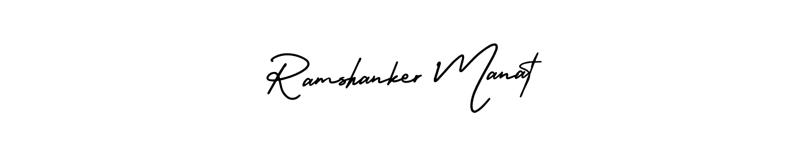 You can use this online signature creator to create a handwritten signature for the name Ramshanker Manat. This is the best online autograph maker. Ramshanker Manat signature style 3 images and pictures png
