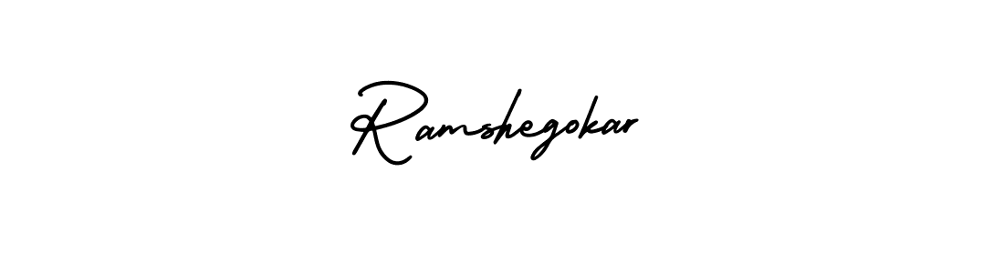 It looks lik you need a new signature style for name Ramshegokar. Design unique handwritten (AmerikaSignatureDemo-Regular) signature with our free signature maker in just a few clicks. Ramshegokar signature style 3 images and pictures png