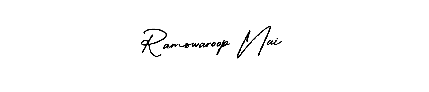 Use a signature maker to create a handwritten signature online. With this signature software, you can design (AmerikaSignatureDemo-Regular) your own signature for name Ramswaroop Nai. Ramswaroop Nai signature style 3 images and pictures png