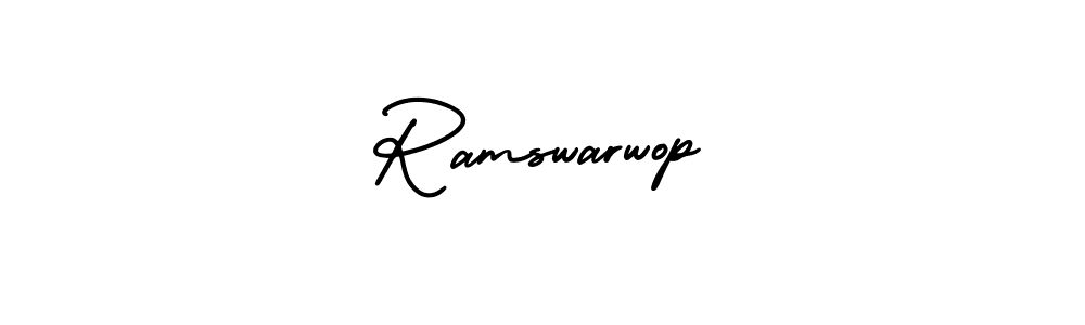 How to make Ramswarwop signature? AmerikaSignatureDemo-Regular is a professional autograph style. Create handwritten signature for Ramswarwop name. Ramswarwop signature style 3 images and pictures png