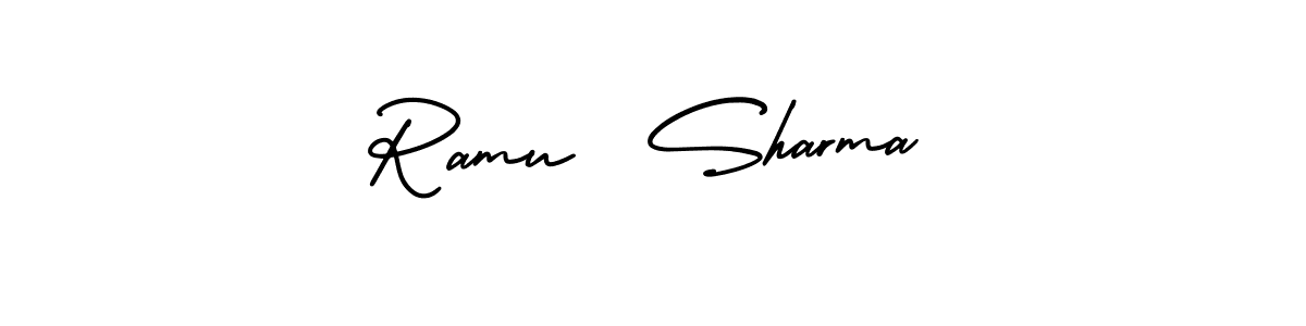 Make a beautiful signature design for name Ramu  Sharma. With this signature (AmerikaSignatureDemo-Regular) style, you can create a handwritten signature for free. Ramu  Sharma signature style 3 images and pictures png