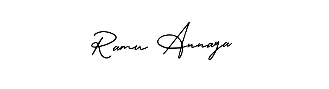 if you are searching for the best signature style for your name Ramu Annaya. so please give up your signature search. here we have designed multiple signature styles  using AmerikaSignatureDemo-Regular. Ramu Annaya signature style 3 images and pictures png