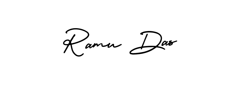 This is the best signature style for the Ramu Das name. Also you like these signature font (AmerikaSignatureDemo-Regular). Mix name signature. Ramu Das signature style 3 images and pictures png