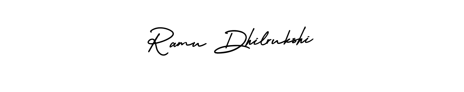Make a beautiful signature design for name Ramu Dhilrukshi. Use this online signature maker to create a handwritten signature for free. Ramu Dhilrukshi signature style 3 images and pictures png