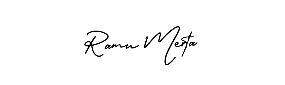 Best and Professional Signature Style for Ramu Merta. AmerikaSignatureDemo-Regular Best Signature Style Collection. Ramu Merta signature style 3 images and pictures png