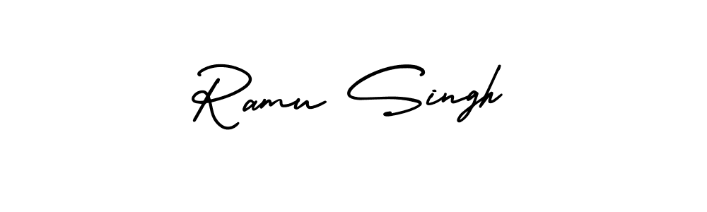 How to make Ramu Singh signature? AmerikaSignatureDemo-Regular is a professional autograph style. Create handwritten signature for Ramu Singh name. Ramu Singh signature style 3 images and pictures png