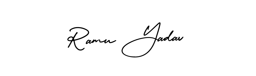 Create a beautiful signature design for name Ramu Yadav. With this signature (AmerikaSignatureDemo-Regular) fonts, you can make a handwritten signature for free. Ramu Yadav signature style 3 images and pictures png