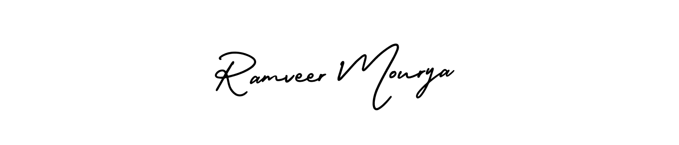 Make a short Ramveer Mourya signature style. Manage your documents anywhere anytime using AmerikaSignatureDemo-Regular. Create and add eSignatures, submit forms, share and send files easily. Ramveer Mourya signature style 3 images and pictures png