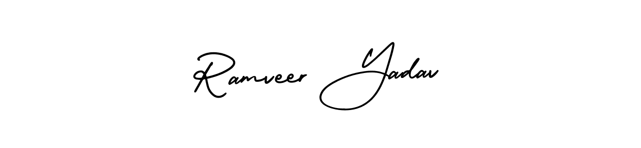 Use a signature maker to create a handwritten signature online. With this signature software, you can design (AmerikaSignatureDemo-Regular) your own signature for name Ramveer Yadav. Ramveer Yadav signature style 3 images and pictures png