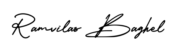Discover how Ramvilas Baghel looks in an executive cursive font (AmerikaSignatureDemo-Regular). Perfect for legal documents, invoices, and certificates. Ramvilas Baghel signature style 3 images and pictures png