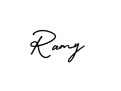 Design your own signature with our free online signature maker. With this signature software, you can create a handwritten (AmerikaSignatureDemo-Regular) signature for name Ramy. Ramy signature style 3 images and pictures png